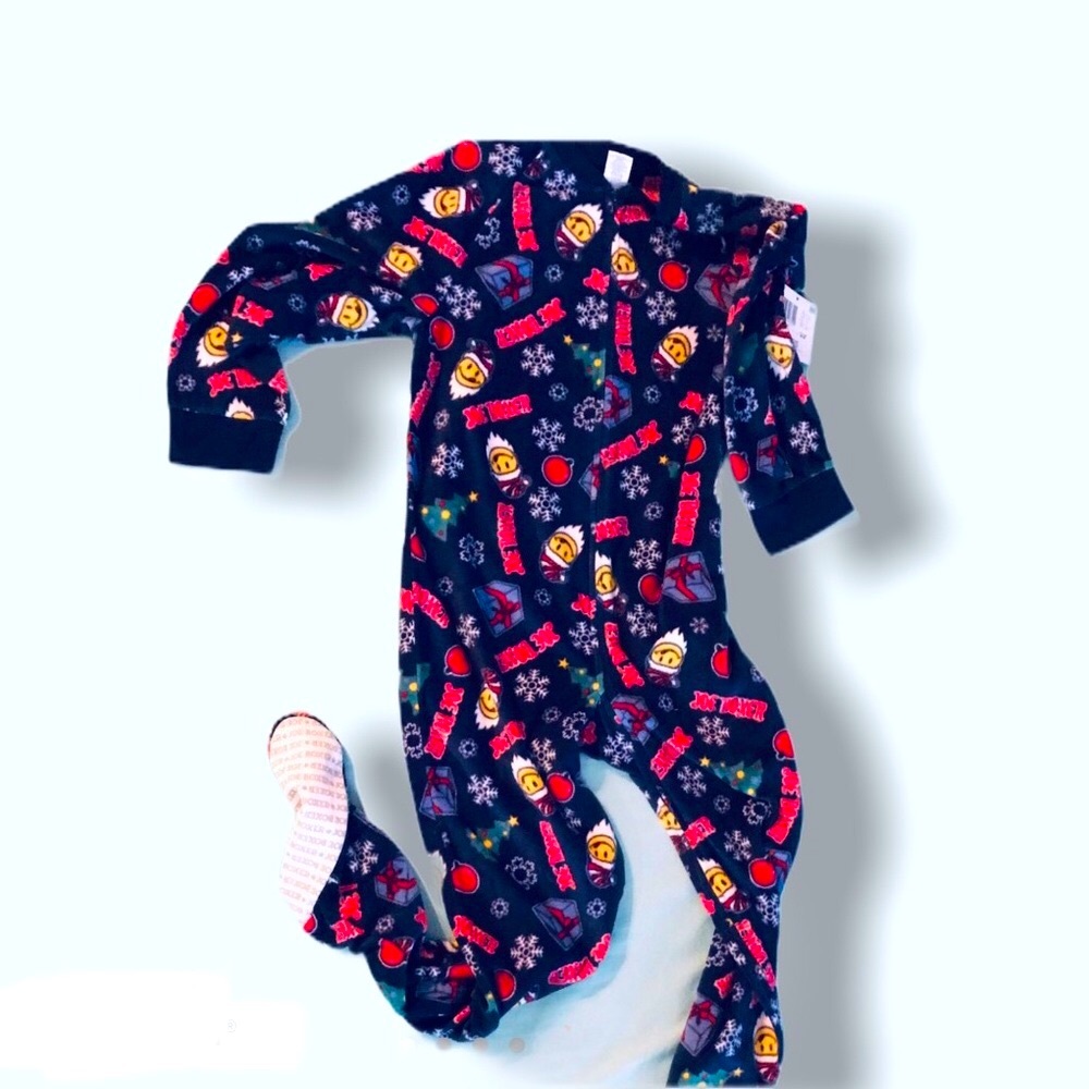 Retro Joe boxer Christmas footed pjs cute soft warm holiday